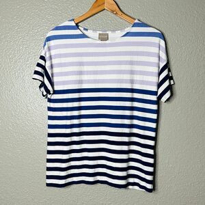 Chico’s striped short sleeve tee medium